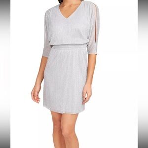 MSK Large Serene Silver Metallic Dress. Size 12